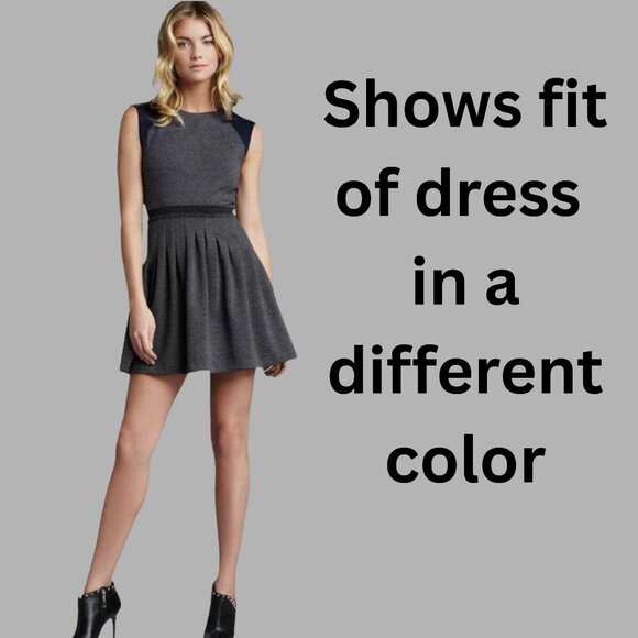 Rebecca Taylor Black Fit & Flare Dress – Size 4 - Picture 4 of 8